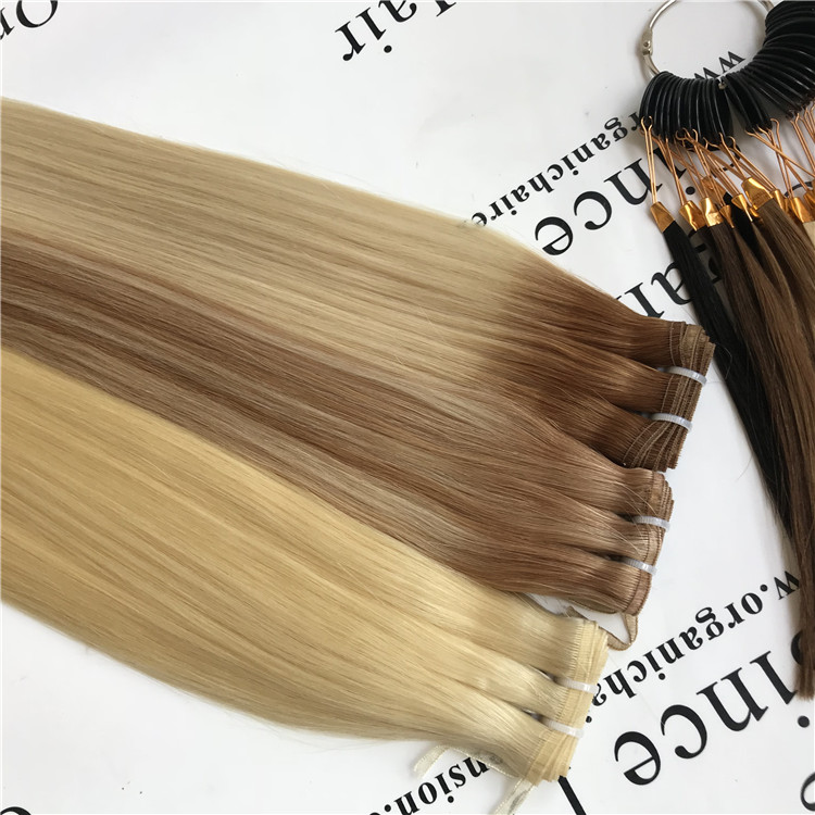 weft hair extensions/ flat weft /new type hair weft H113